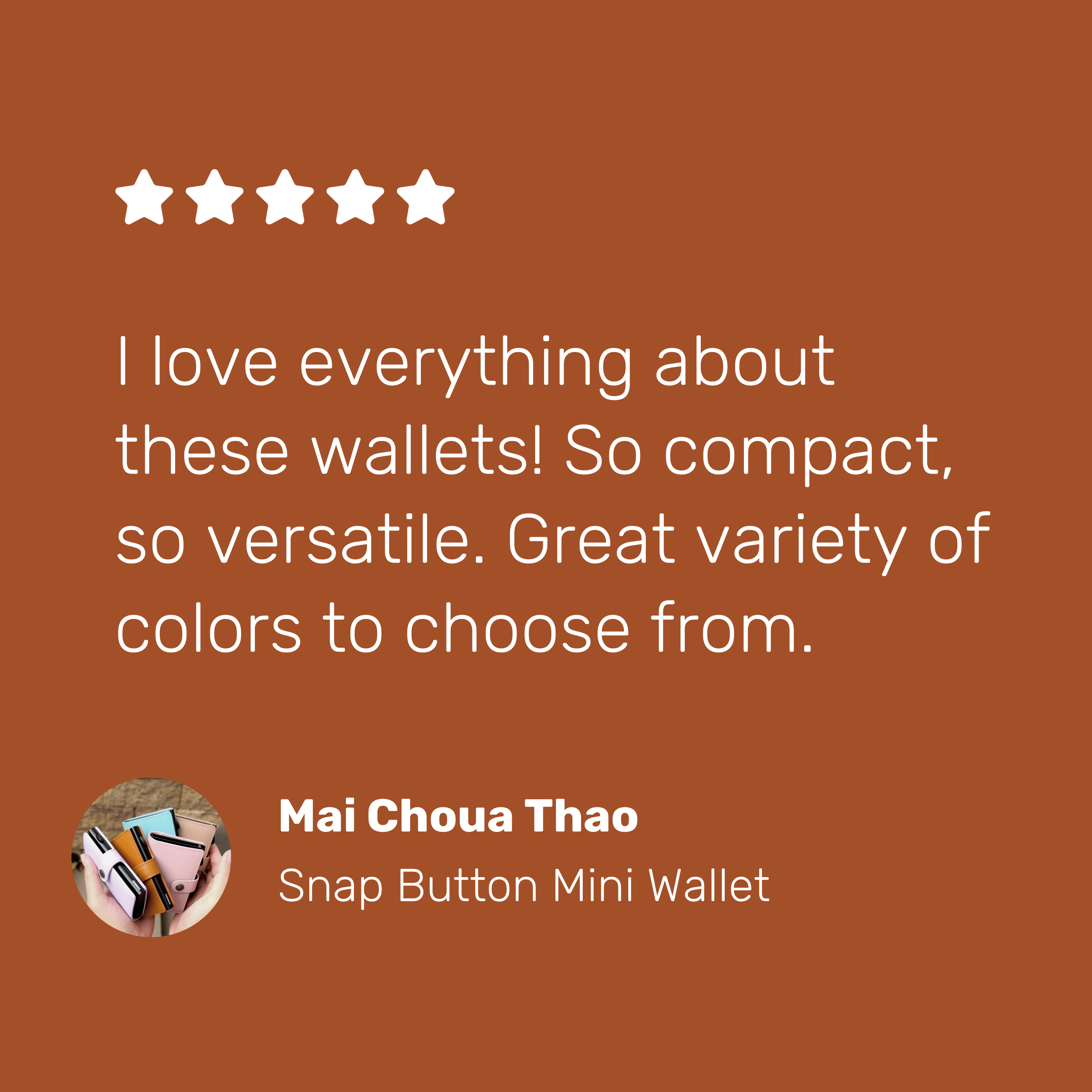 Snap Button Mini Wallet