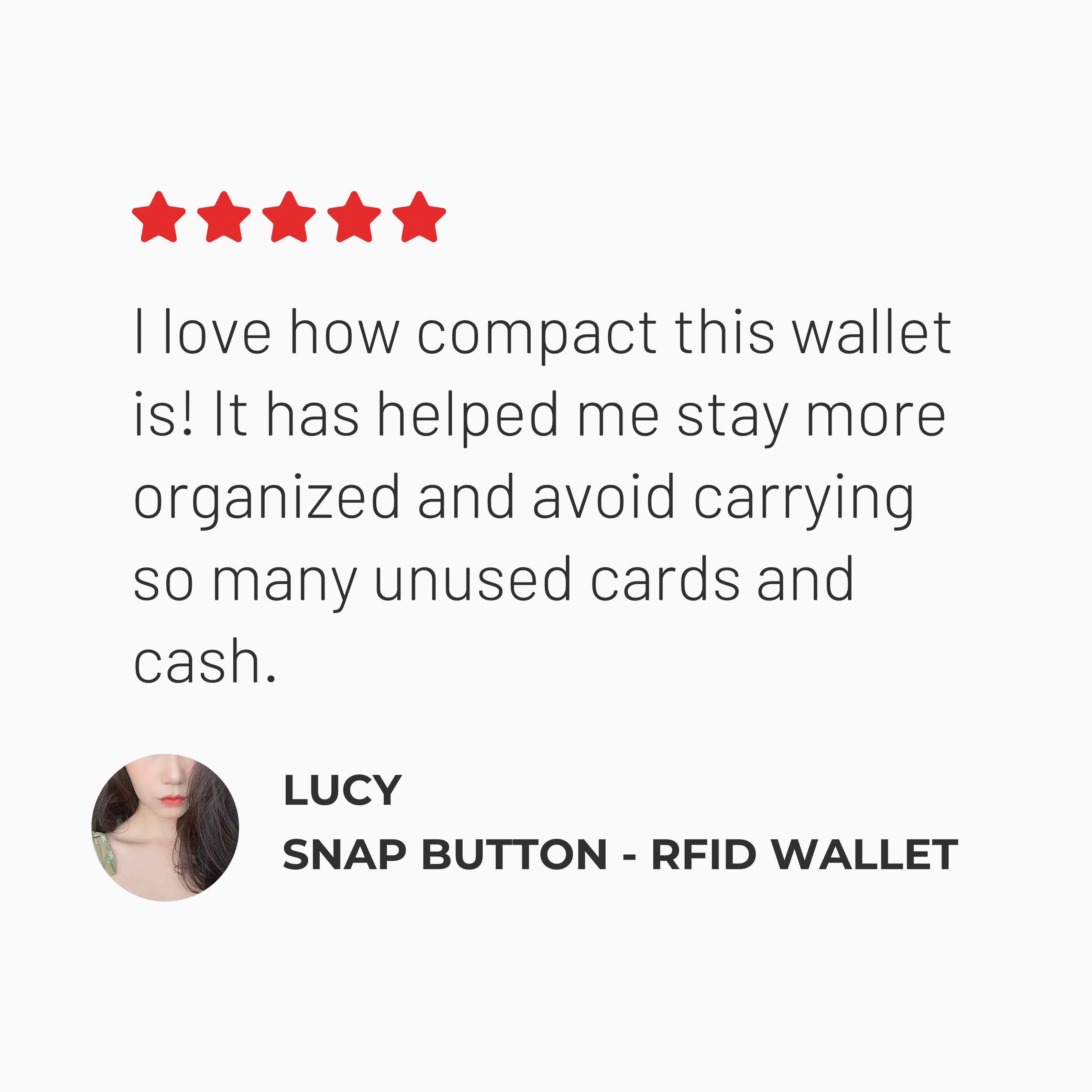 Snap Button - RFID Wallet