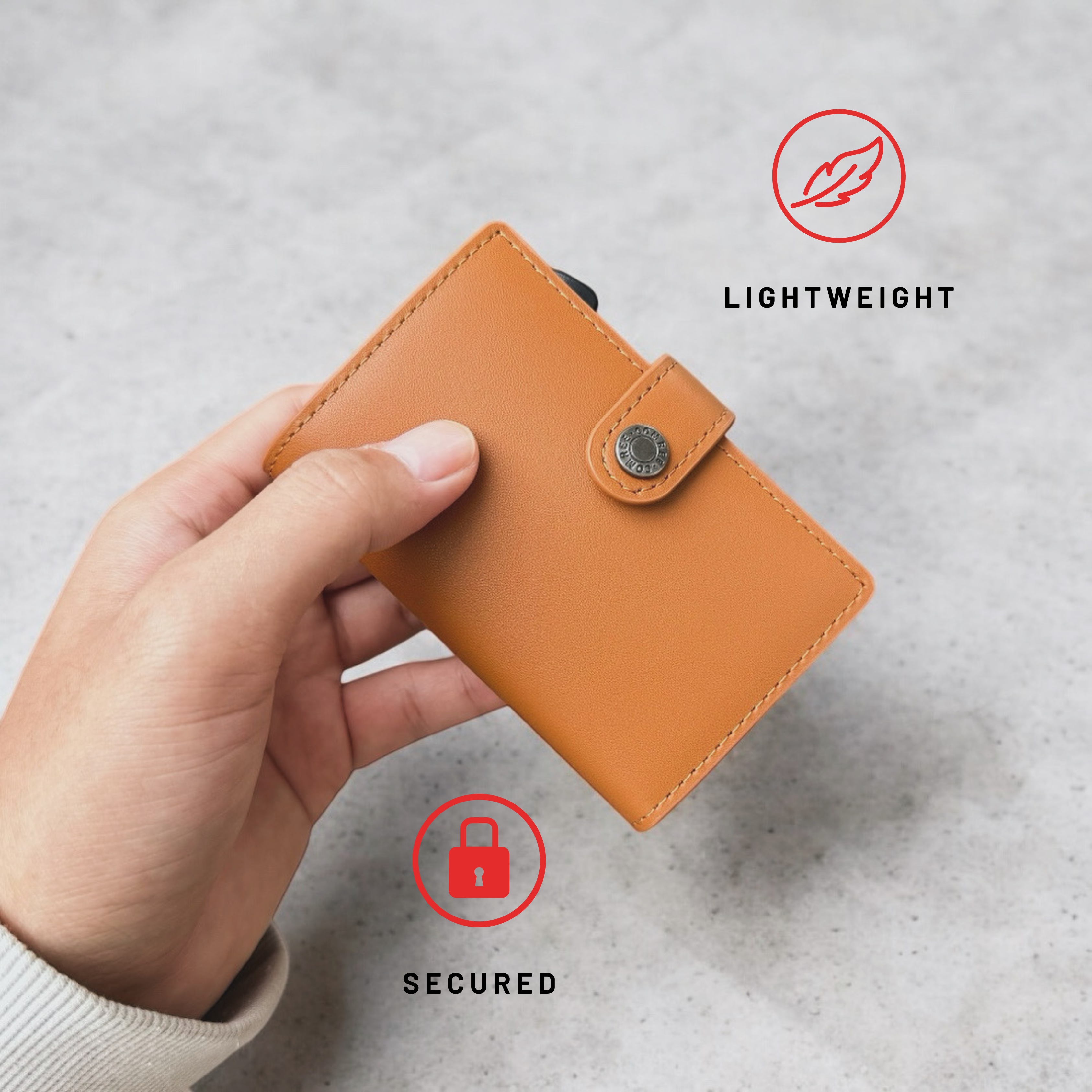 Snap Button - RFID Wallet